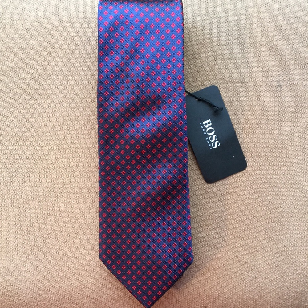 Hugo Boss Deep Navy Print Tie